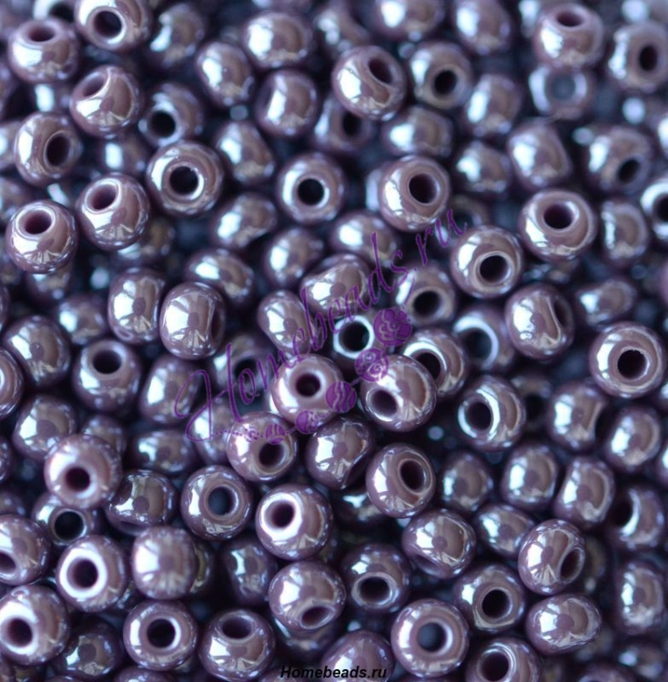 Бисер Чехия, керамический блестящий, фиолетовый, 28040