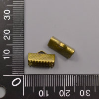Зажимной концевик для лент, бронза, 14х6 мм.