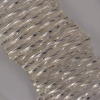 Стеклярус 78102tw, серебро, 25 мм