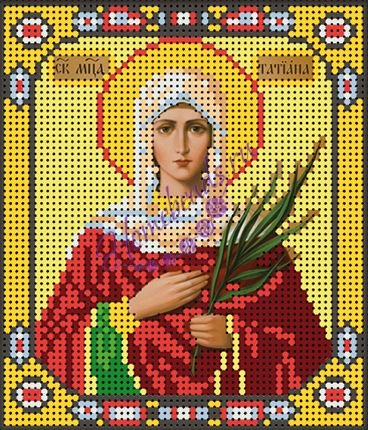 Вышивка бисером схема Икона Святая мученица Татьяна