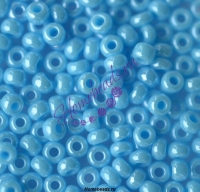 Бисер Чехия, керамический блестящий, голубой, 68020