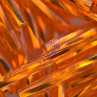 Стеклярус 97000-2, оранжевый, 20 мм