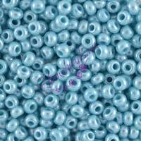 Бисер Чехия, керамический блестящий, голубой, 68030