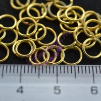 Колечки одинарные разъемные, 6 мм, цвет: золото 18К