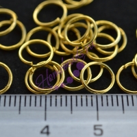 Колечки одинарные разъемные, 7 мм, цвет: золото 18К