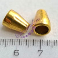 Конус 11*8 мм(6 мм внутр), цвет: золото