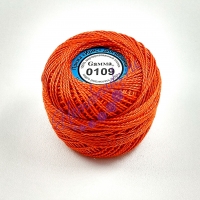 Пряжа для вязания "Ирис" Цвет: 0109 морковный 10г