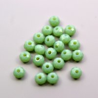 Стеклянные граненые бусины "Рондель" 3.5*4мм зеленый 14Р360