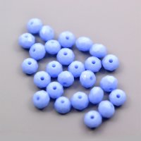 Стеклянные граненые бусины "Рондель"3.5*4 голубой 14Р361
