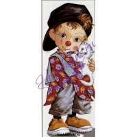 Канва с нанесенным рисунком ROYAL PARIS "Маленький клоун" ("Petit clown")
