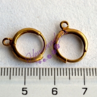 Швензы закрытые-кольца с французским замком, цвет: античное золото, 5 пар