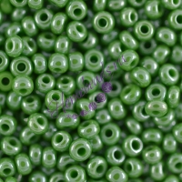 Бисер Чехия, керамический блестящий, зеленый, 58250