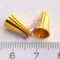 Конус 11,5*8 мм(6,5 мм внутр), цвет: золото