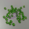 Стеклянные граненые бусины "Рондель" 3*4 мм зеленый 14Р337