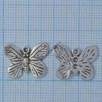 2100133 Подвеска "Бабочка", серебро