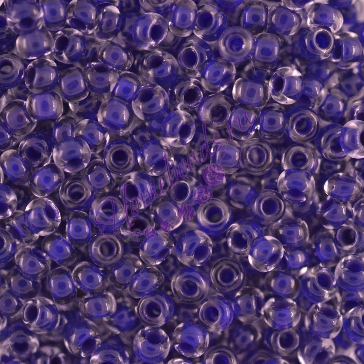 Бисер Чехия, прозрачный с прокрасом, фиолетовый, 38428