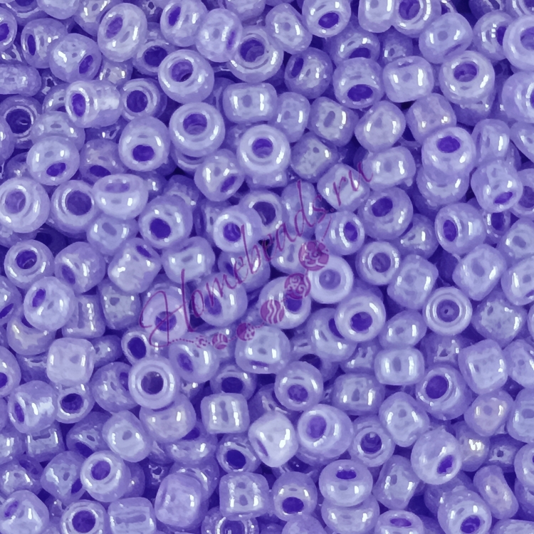 Бисер Glace (ААА-146), непрозрачный жемчужный, фиолетовый
