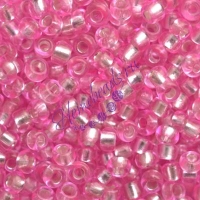 Бисер Glace (В-33), прозрачный с посеребренным отверстием, розовый