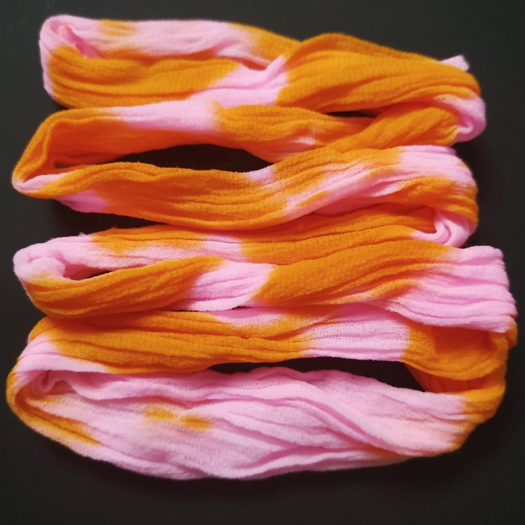 Многоцветный капрон для цветов, цвет: МК068 розовый, оранжевый