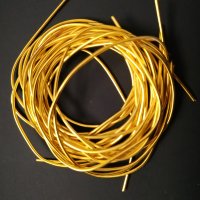 Канитель мягкая, цвет: жёлтое золото, 1.0 мм, 5г