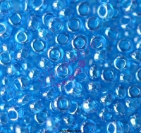 Бисер Чехия, прозрачный блестящий, голубой, 66150-2