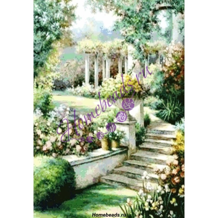 Алмазная живопись "Цветочный сад" 60х75см