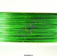 Проволока для бисероплетения 0,3 мм/50 м, зеленая