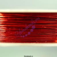 Проволока для бисероплетения 0,3 мм/50 м, красная
