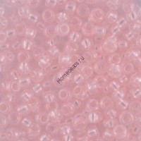 Бисер Чехия, кристально-прозрачный, розовый, 08198