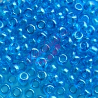 Бисер Чехия, прозрачный блестящий, голубой, 66150