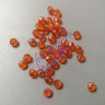 Стеклянные граненые бусины "Рондель" 4*4 мм ярко-оранжевый 14Р420