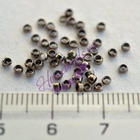 Стопперы-шарики, 1,5*2 мм, цвет: чёрный никель