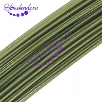 Проволока для цветов из капрона, 22 (0,7 мм), цвет: зеленый матовый, 5 м 