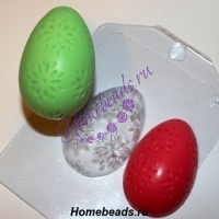 Форма для мыла пластиковая "Яйцо цветочки"