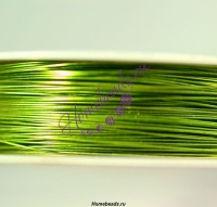 Проволока для бисероплетения 0,3 мм/50 м, травяная