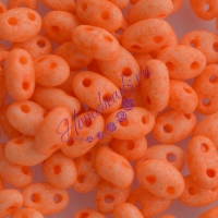Твин Чехия 2,5*5 мм, керамика матовая, оранжевый, 93140м