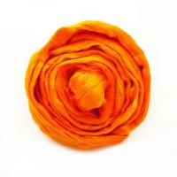 Гребенная лента для валяния (Вискоза) ТРО, 50гр цв. 0496 оранжевый