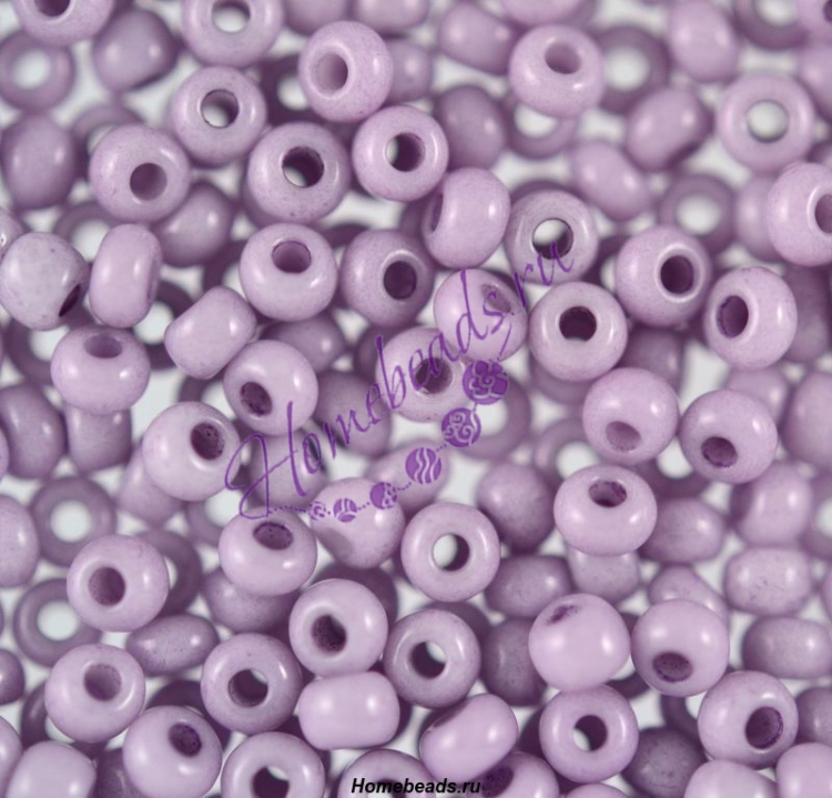 Бисер Чехия, керамика пастельных тонов, фиолетовый, 03122