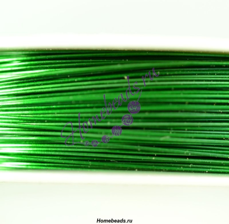 Проволока для бисероплетения 0,4 мм/50 м, зеленая