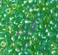 Бисер Чехия, прозрачный радужный, зелёный, 51100