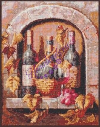 Схемы вышивки, похожие на «натюрморт с вином» (№1747335) по сюжету