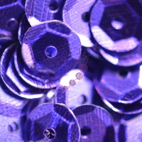 Пайетки круглой формы с эффектом "Металлик" 6 мм. Цвет: ZC-68 фиолетовый