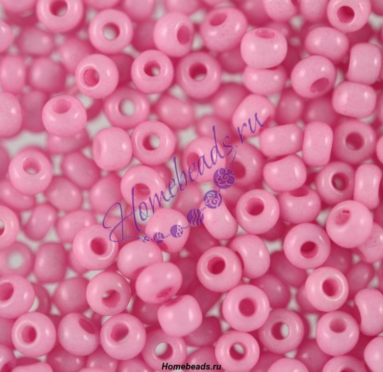 Бисер Чехия, керамика пастельных тонов, розовый, 03192