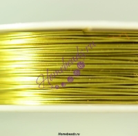 Проволока для бисероплетения 0,4 мм/ 50м, золото