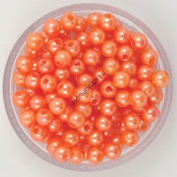 Бусины пластиковые "Жемчуг" 4 мм, светло-оранжевый