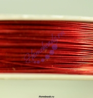 Проволока для бисероплетения 0,4 мм/50 м, красная