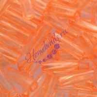 Стеклярус 01192-2, оранжевый, 7 мм
