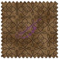 Ткани для пэчворка "PEPPY", MAS8101-A2, завитки, коричневый, 50*55 см