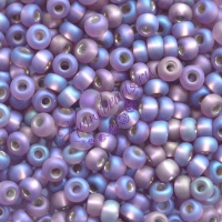 Бисер Чехия, огонек - радужный, фиолетовый, матовый 27069м