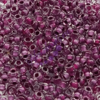 Бисер Чехия, прозрачный с прокрасом, фиолетовый, 38029